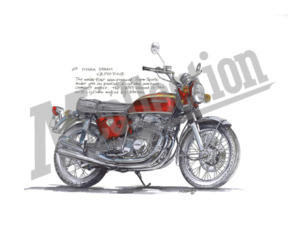 イラスト作品集／ホンダ DREAM CB750 FOUR ［ドリーム CB750 フォア］ ｜M collection 岡本正樹