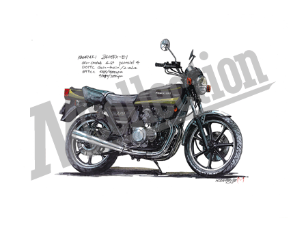 イラスト作品集／カワサキ Z400FX-E1 ｜M collection 岡本正樹