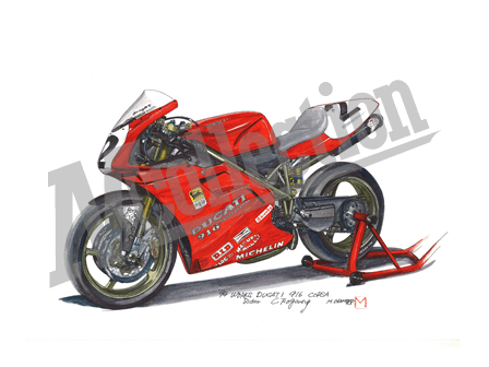 イラスト作品集／Ducati 916 CORSA ［916 コルサ］ ｜M collection 岡本正樹