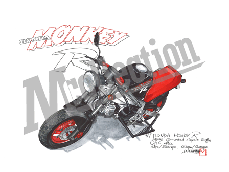 イラスト作品集 ホンダ Monkey R モンキー R M Collection 岡本正樹