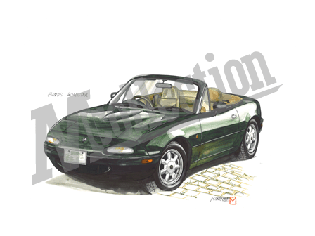 イラスト作品集／マツダ EUNOS ROADSTER ［ユーノスロードスター］ ｜M collection 岡本正樹