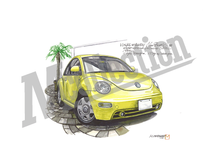 イラスト作品集 フォルクスワーゲン New Beetle ニュー ビートル M Collection 岡本正樹